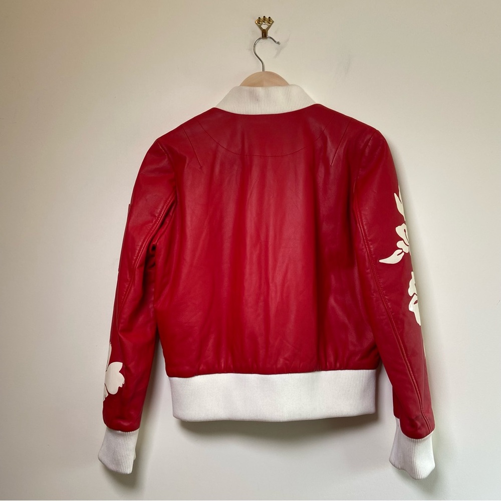 FENDI Leather Bomber Applique Jacket - Picture 5 of 13